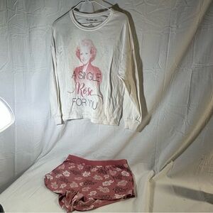 Chic Women's Golden Girls Rose Nylund Print Pajama Set (top and shorts)